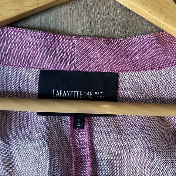 Lafayette 148âPurple Linen Blazer L EUC - Picture 2 of 10